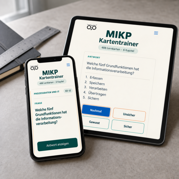 Produktansicht des digitalen MIKP-Kartentrainers